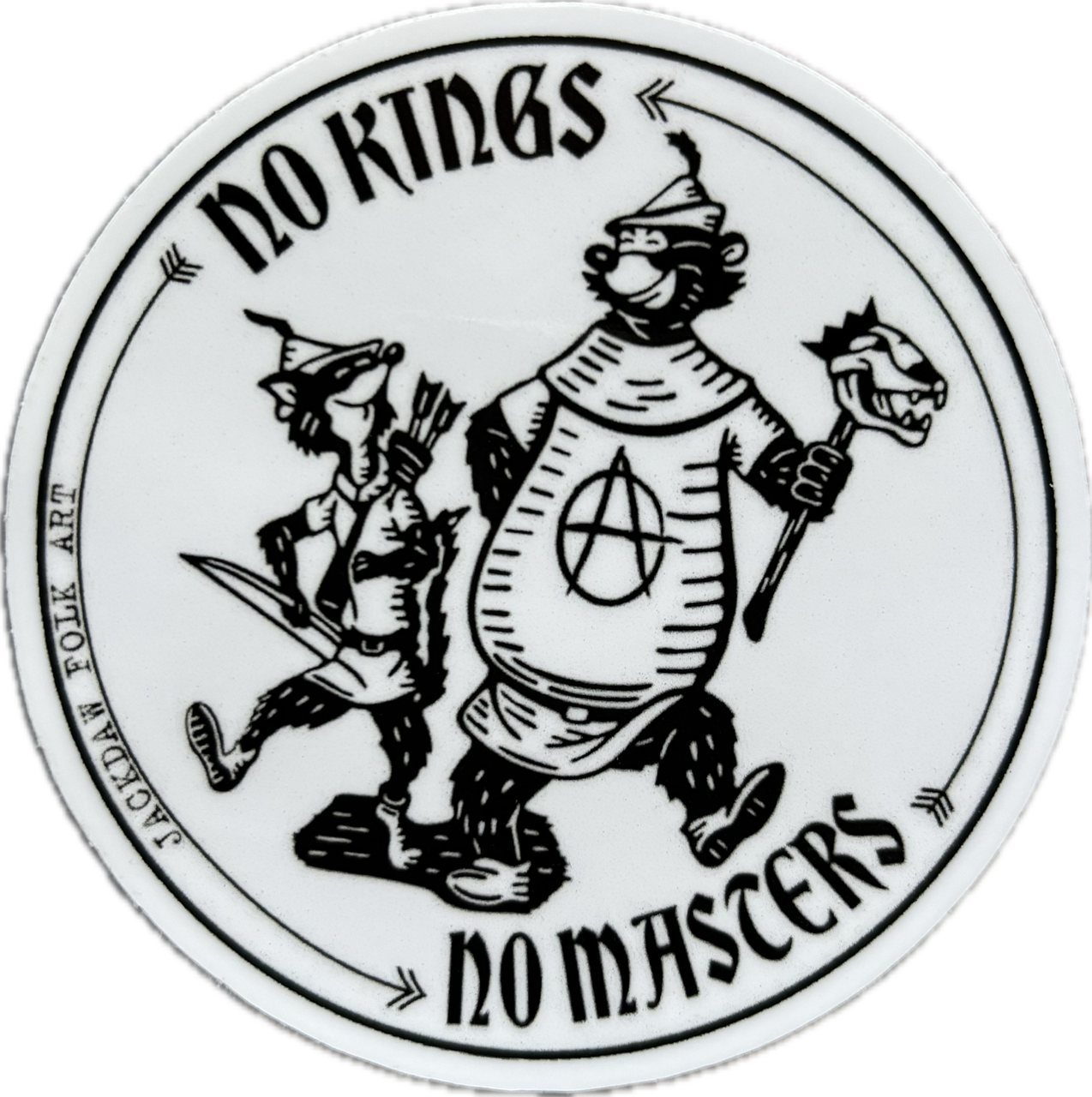 No Kings No Masters Sticker